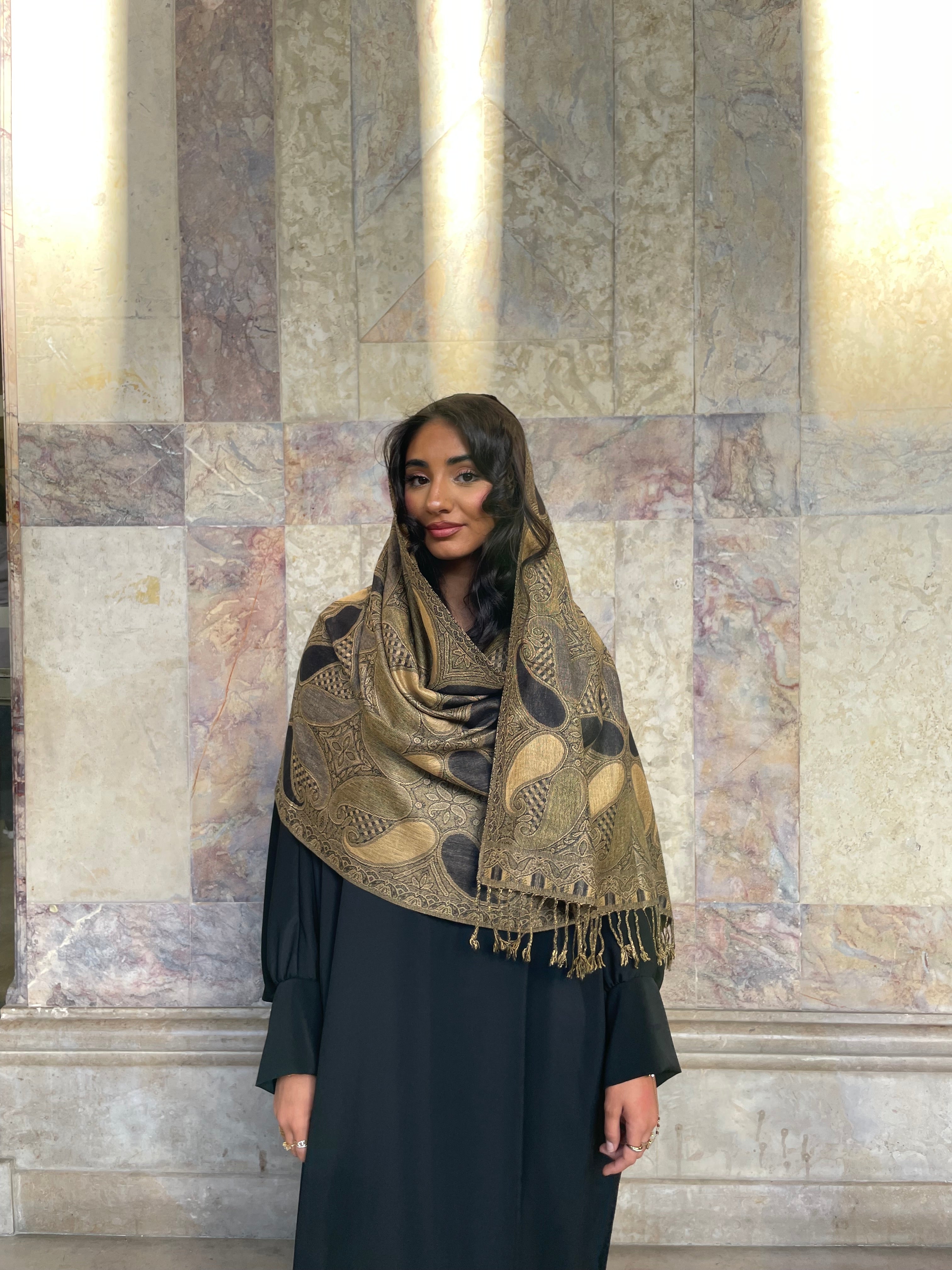 PASHMINA BEIGE / NOIR